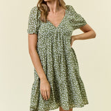 Floral Tiered Mini Dress