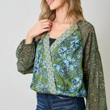 Mallory Mixed Print Blouse