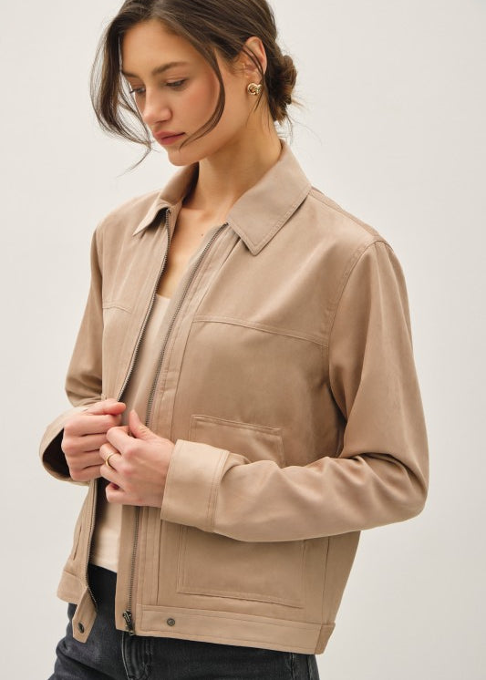 Suede Feels Collared Jacket