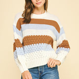 Color Block Embroidered Sweater