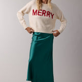 "Merry" Fluffy Patch Sweater