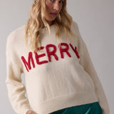 "Merry" Fluffy Patch Sweater