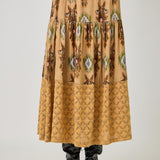 Mixed Media Tiered Skirt