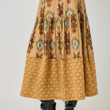 Mixed Media Tiered Skirt
