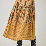 Mixed Media Tiered Skirt