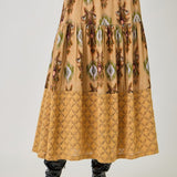 Mixed Media Tiered Skirt