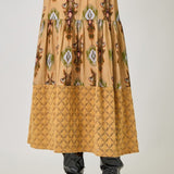 Mixed Media Tiered Skirt