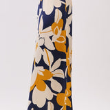Side Zip Satin Midi Skirt