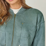 Easily Suede Bomber Jacket
