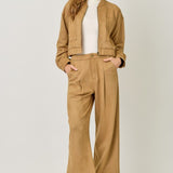Easily Suede Bomber Jacket