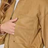Easily Suede Bomber Jacket