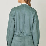 Easily Suede Bomber Jacket