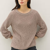 Balloon Sleeve Chunky Knit Sweater