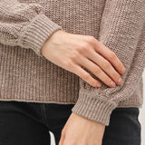 Balloon Sleeve Chunky Knit Sweater
