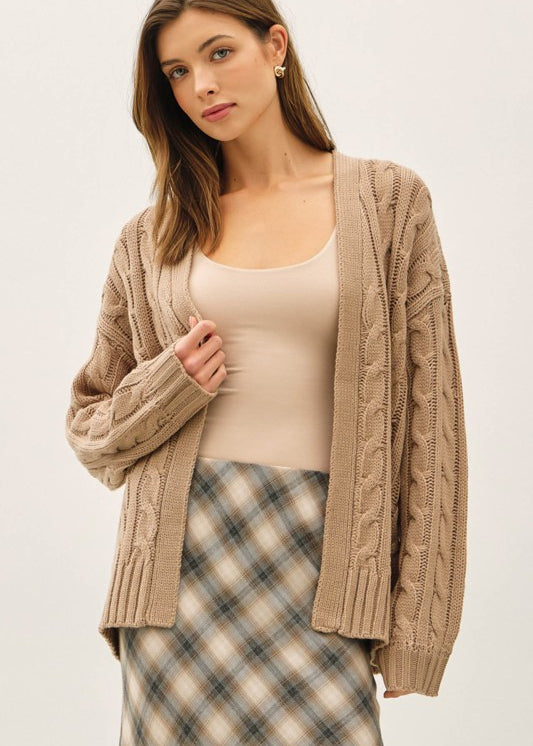 Chunky Cable Knit Cardigan