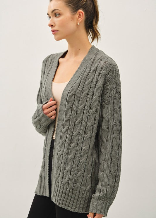 Chunky Cable Knit Cardigan