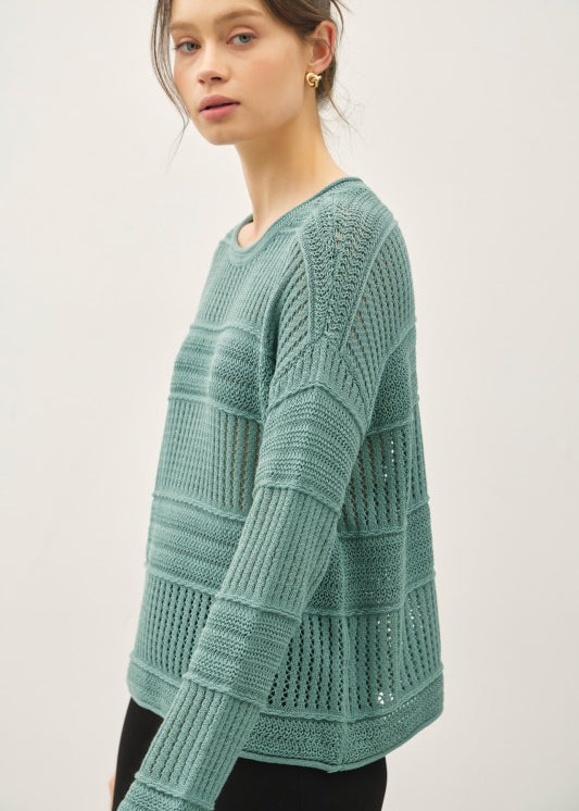 Fisherman Crochet Sweater