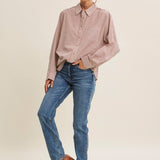 Oversized Pinstripe Button Down