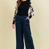 Floral Sleeve Jacquard Top
