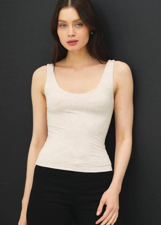 About The Basics Scoop Neck Tank