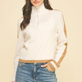 Front Zip Throwback Sweater
