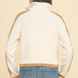Front Zip Throwback Sweater