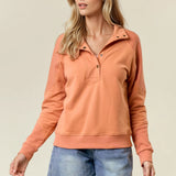 French Terry Mix Mock Sweatshirt