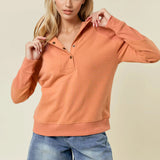 French Terry Mix Mock Sweatshirt