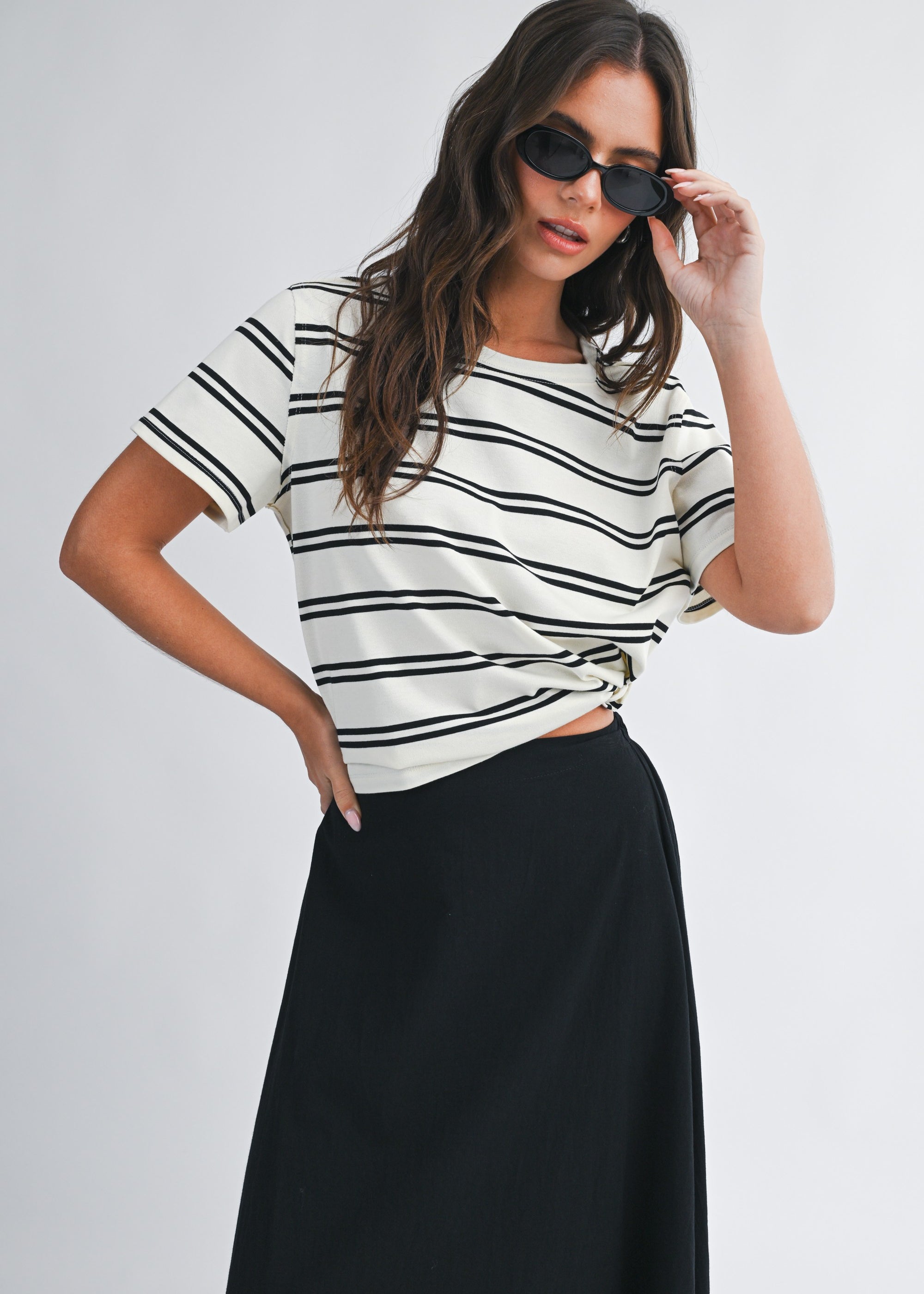 Striped Boxy Tee