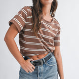 Striped Boxy Tee