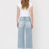 Olivia Cuff Cropped Wide Leg Jean (Vervet)
