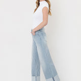 Olivia Cuff Cropped Wide Leg Jean (Vervet)