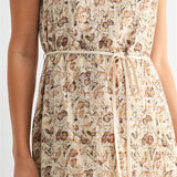 Abstractly Right Sleeveless Midi Dress