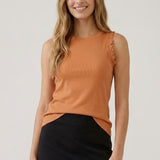 Grommet Ruffle Tank