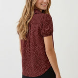 Peter Pan Collar Button Down Blouse