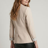 Stripe Lined One Button Blazer