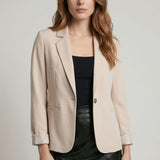 Stripe Lined One Button Blazer
