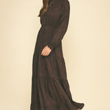 Paisley Print Tiered Maxi Dress