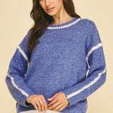 Stitch Embroidered Knit Sweater