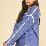 Stitch Embroidered Knit Sweater