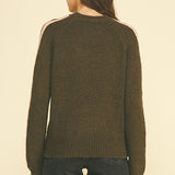Striped Sleeve Knit Sweater