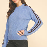 Striped Sleeve Knit Sweater