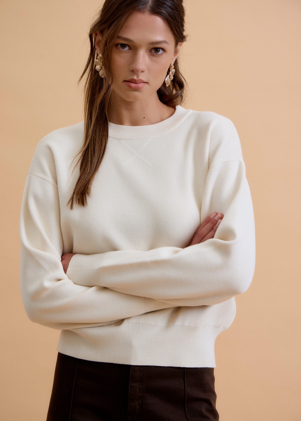 Boyfriend Fit Pullover Sweater