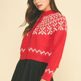 Fair Isle Knit Cardigan
