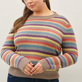 Wool Blend Striped Sweater (Plus)