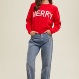 "Merry" Fluffy Patch Sweater