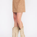 Vegan Leather Mini Skirt