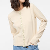 Floral Placket Knit Top