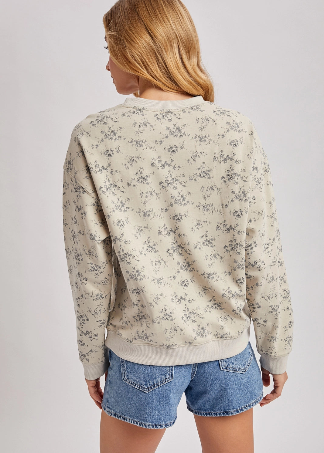 Vintage Ditsty Print Sweatshirt