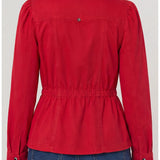 Puff Sleeve Trucker Jacket w/ Ruffle Collar (Liverpool)